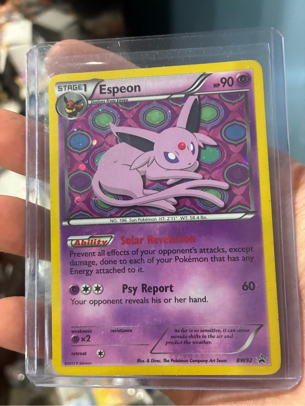 Espeon Pokemon, black and white promo vintage